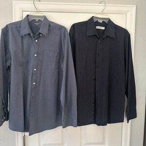 Qty 2, Mens Casual long sleeve shirts Size L
